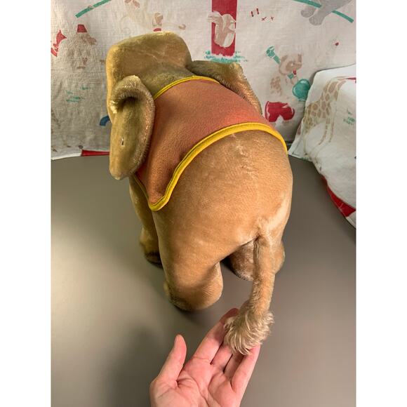 Steiff Jumbo Elephant Vintage Circus Toy - Plush Mohair Mid Century Survivor! - Picture 2 of 10